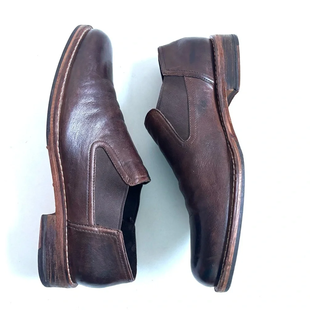 Cole Haan Goring Padded Heel Loafer Dress Shoes Slip On Brown Leather Size 10.5M